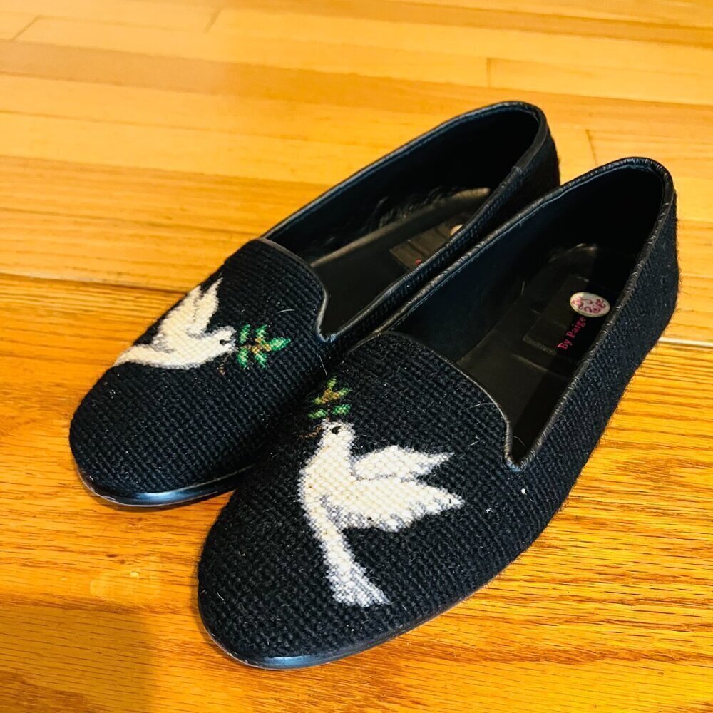 By Paige Anchor Needlepoint Loafers Size 10